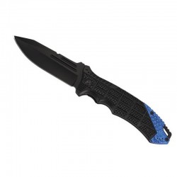 Couteau de poche Herbertz en ABS noir et bleu