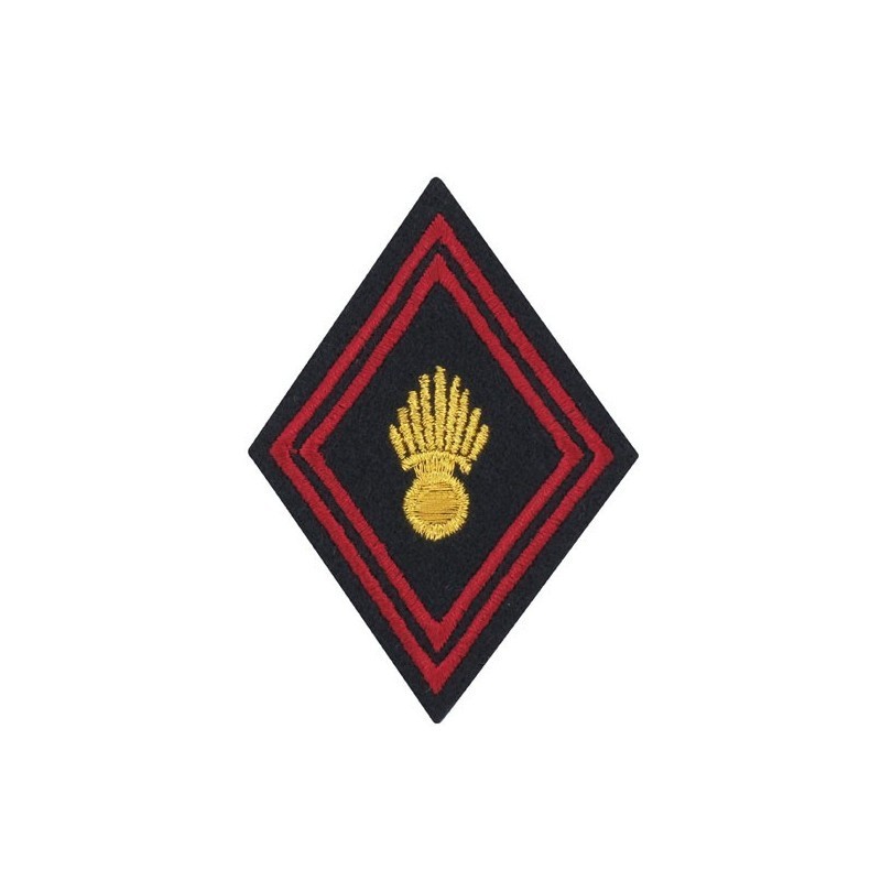 Ecusson bras brodé rouge et or de l'infanterie