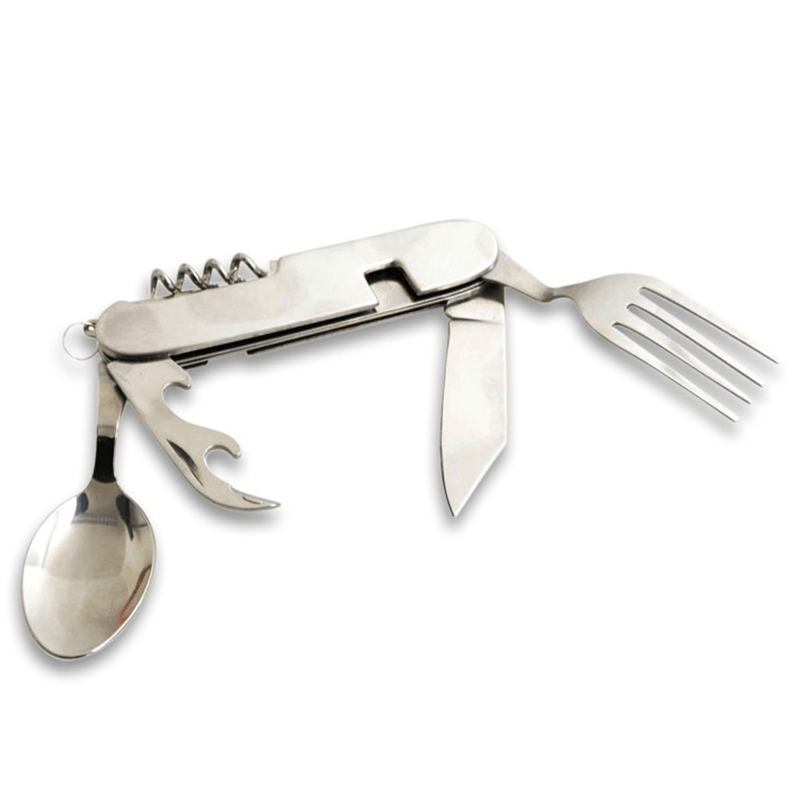 Couverts de camping multifonctions en métal Inox