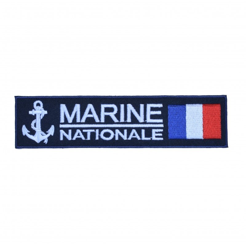 Ecusson rectangulaire brodé Marine Nationale