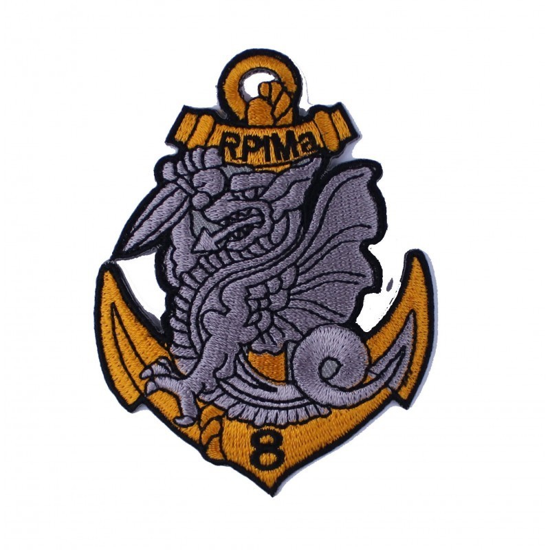 Ecusson brodé 8ème Régiment de Parachutistes d'Infanterie de Marine (8ème RPIMa)