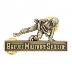 Insigne Métal Brevet Militaire Sportif bronze