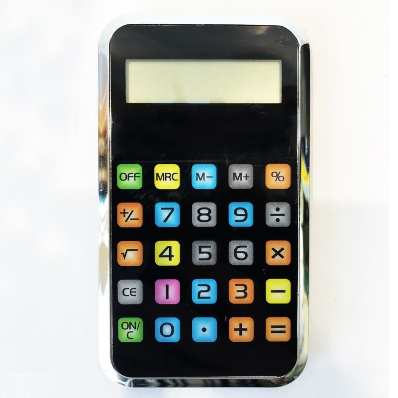 Calculatrice à écran tactile avec les touches colorées