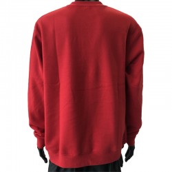Sweat-Shirt de couleur rouge composé à 50% de coton et 50% de polyester