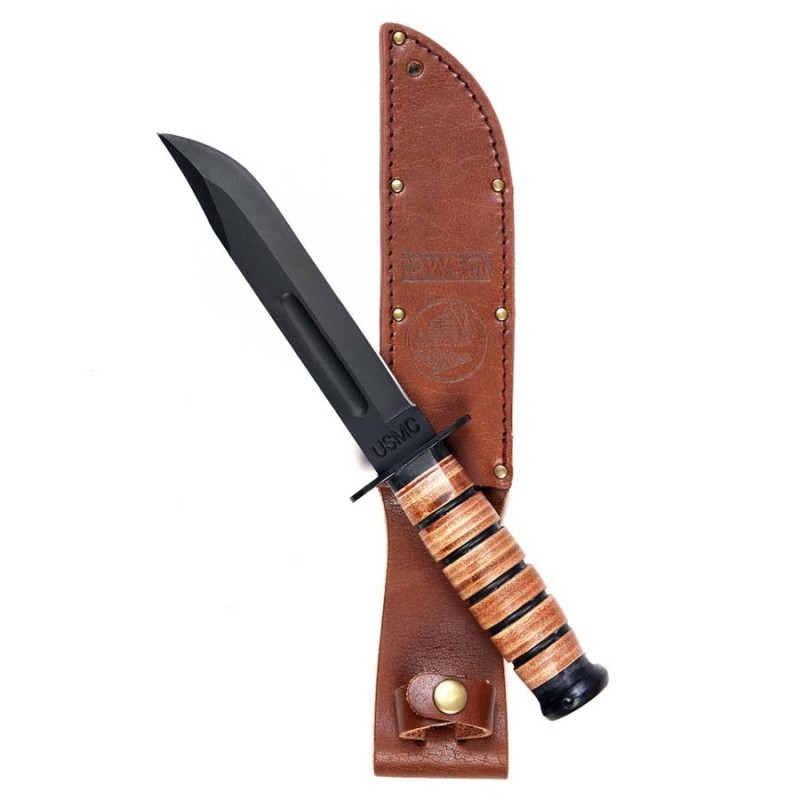 Couteau vendu avec son étui en cuir marron
