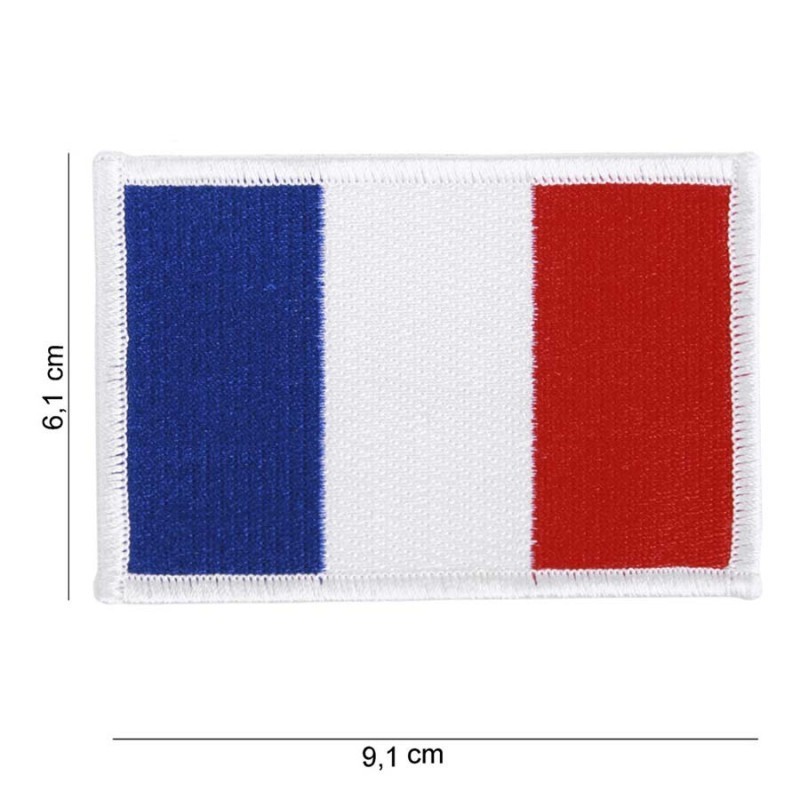Ecusson brodé du drapeau de la France