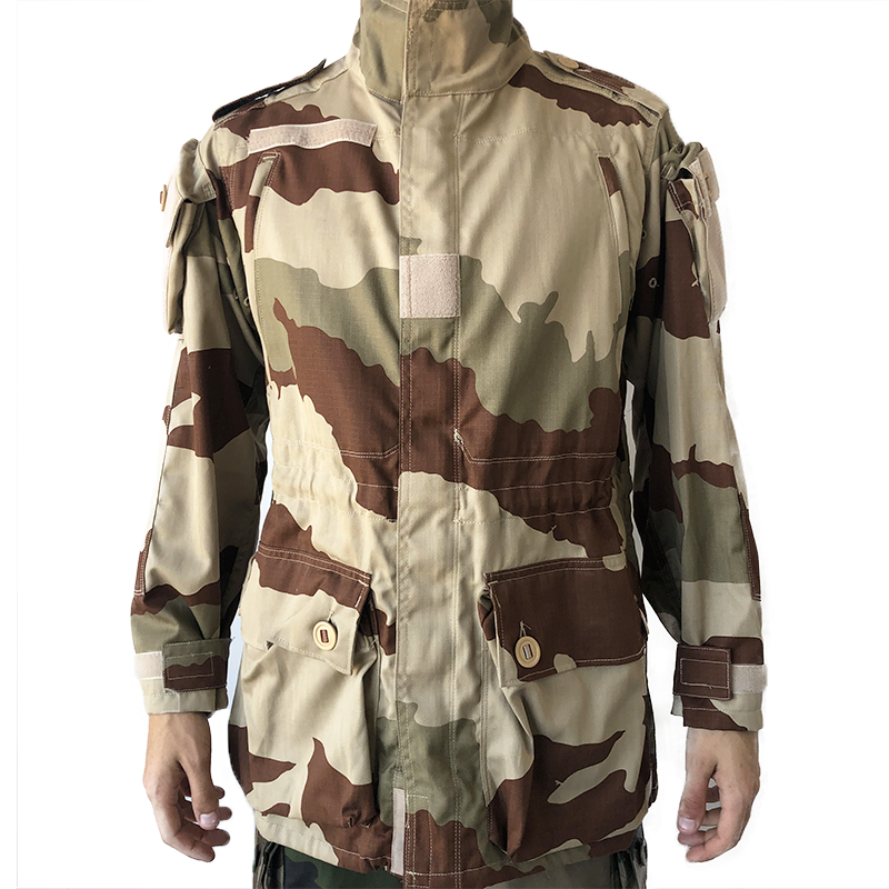 Veste de Combat T4 S2 Neuve Camouflage Sable de Face avec Différentes Poches