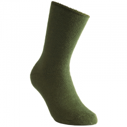 Chaussettes Grand Froid Woolpower Socks 600 Vert Armée de Face