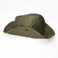 Chapeau de brousse vert armée de côté