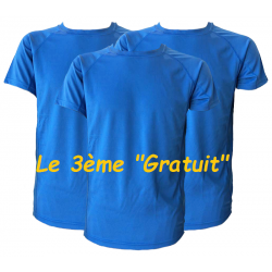 Lot(x3) T-Shirt Respirant Bleu