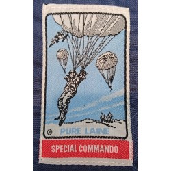 Étiquette de béret militaire marque "Spécial Commando"