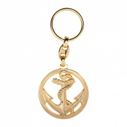 Porte-clé en or au logo Troupe de Marine