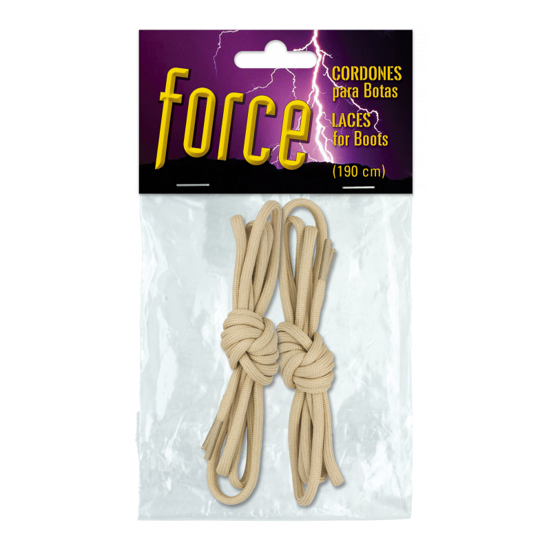 Paire de lacets 190cm coloris Coyote