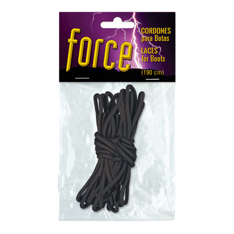 Paire de lacets 190cm coloris Noir