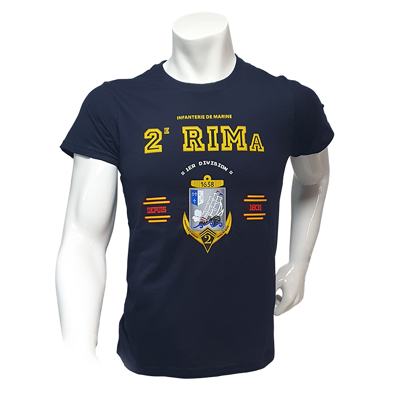 Tee shirt 2ème Régiment d'Infanterie de Marine (RIMa) camp d’Auvours à Champagné (72) Le Mans