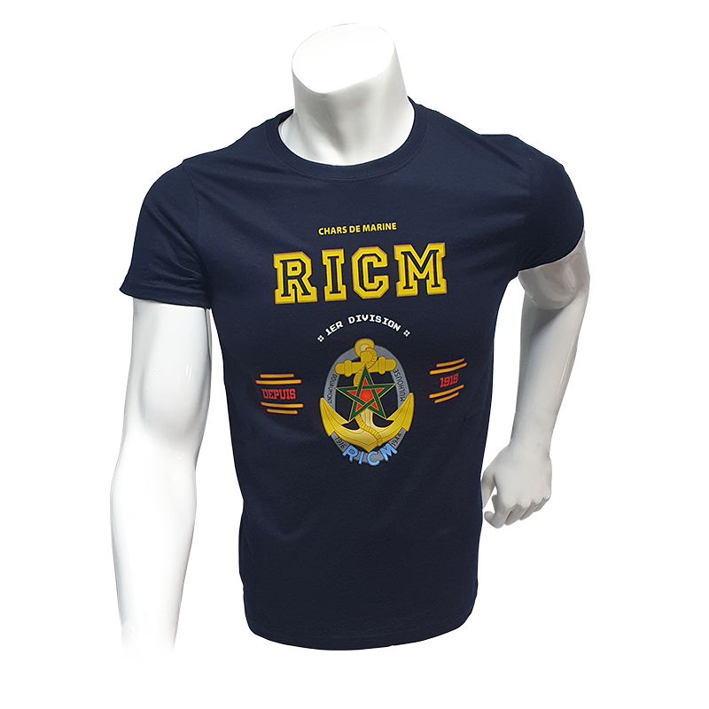 Tee shirt Tradition du Régiment d'Infanterie Chars de Marine RICM de Poitiers (86)