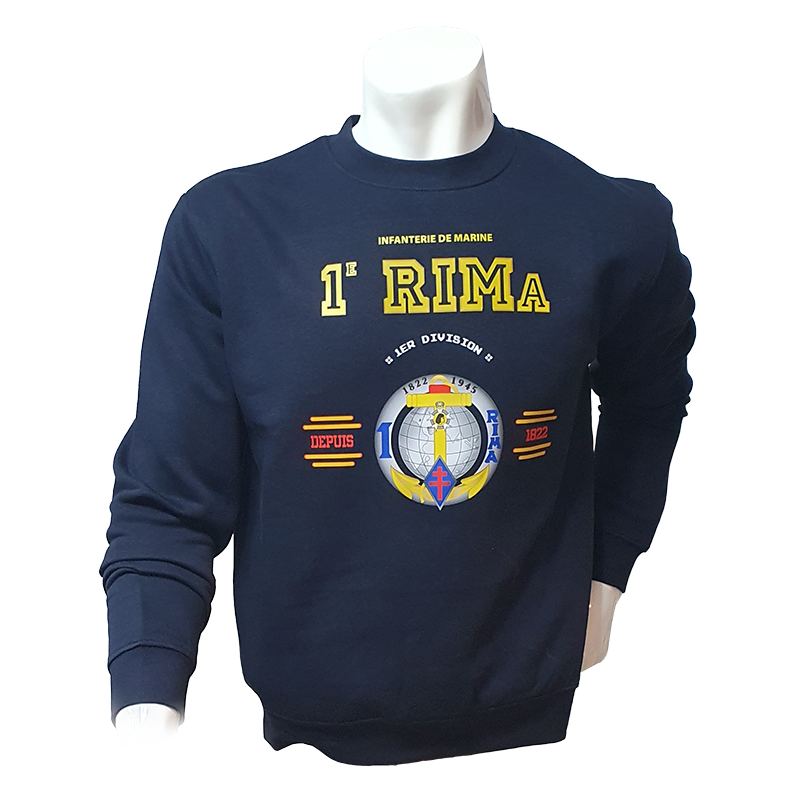 Sweat shirt 1er Régiment d'Infanterie de Marine RIMa d'Angoulême
