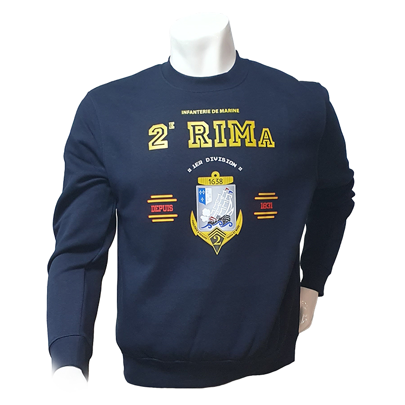 Sweat shirt 2ème Régiment d'Infanterie de Marine (RIMa) camp d’Auvours à