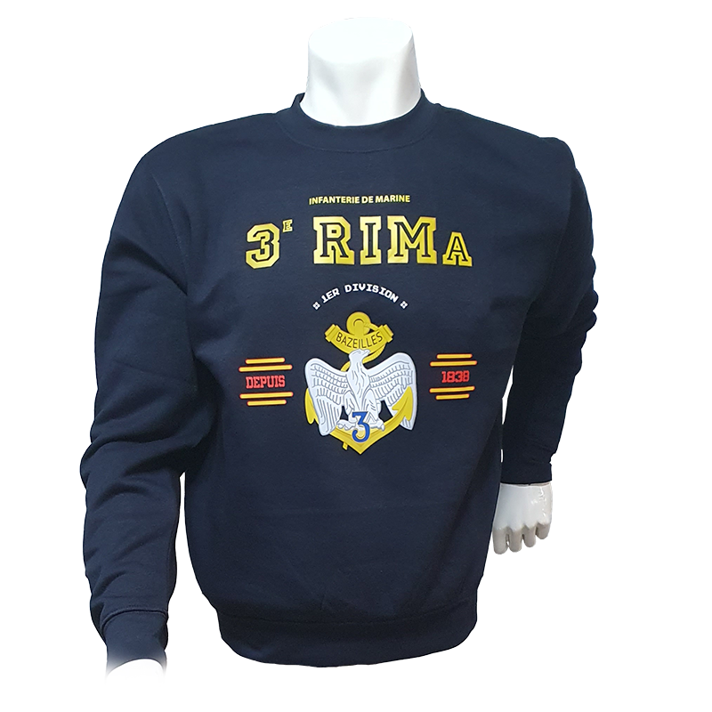 Sweat shirt tradition du 3ème Régiment d'Infanterie de Marine RIMa de Vannes (56)