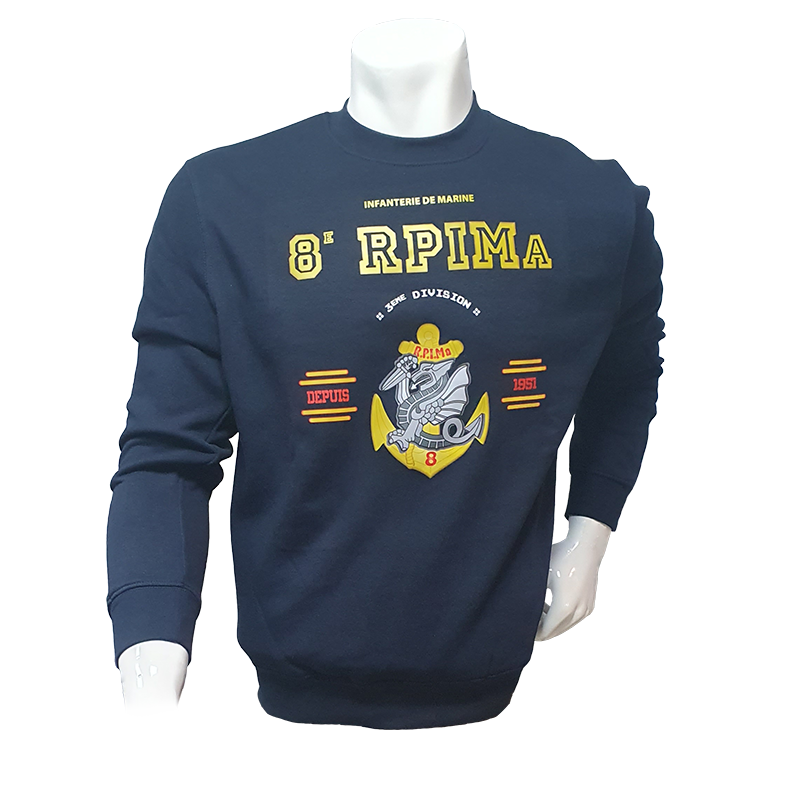 Sweat shirt tradition du 8ème Régiment Parachutiste d'Infanterie de Marine RPIMa de Castres (81)