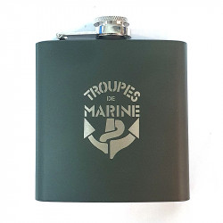 Flasque à spiritueux Troupes de Marine TDM d'une contenance de 180ml