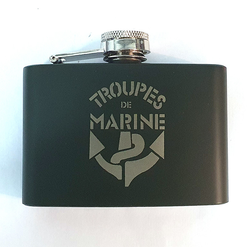 Flasque à spiritueux Troupes de Marine TDM d'une contenance de 120ml