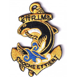 Ecusson brodé du 21° Régiment d'Infanterie de Marine - 21ème RIMa de Fréjus (83)