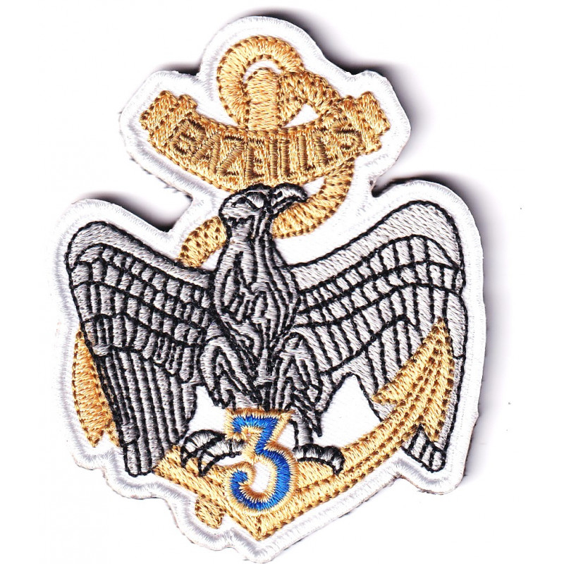Ecusson brodé du 3° Régiment d'Infanterie de Marine - 3ème RAMa de Vannes (56)