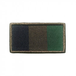 Ecusson patch rectangle du drapeau Français, en basse visibilité Fomec tissé monté sur velcro