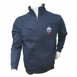 Sweat Gilet "Full Zip" du 1er Régiment Parachutiste d'Infanterie de Marine de Bayonne (64) - 1° RPIMa brodée