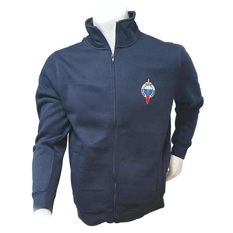 Sweat Gilet "Full Zip" du 1er Régiment Parachutiste d'Infanterie de Marine de Bayonne (64) - 1° RPIMa brodée