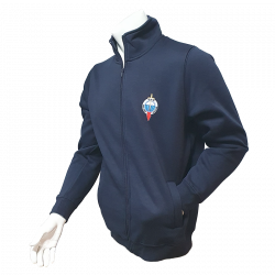 Sweat Gilet "Full Zip" du 1er Régiment Parachutiste d'Infanterie de Marine de Bayonne (64) - 1° RPIMa brodée