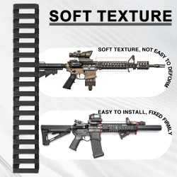 Couvre rails Picatinny en caoutchouc pour fusil HK 416