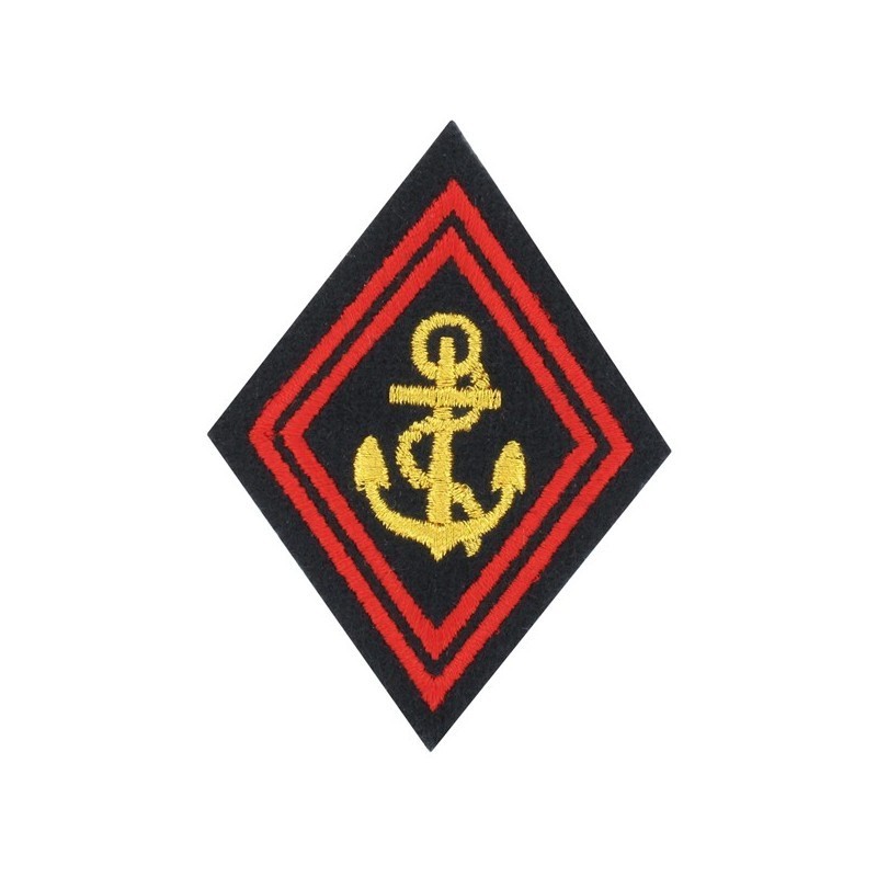 Ecusson de bras pour officier et sous-officier brodé TDM en or et rouge sur fond noir