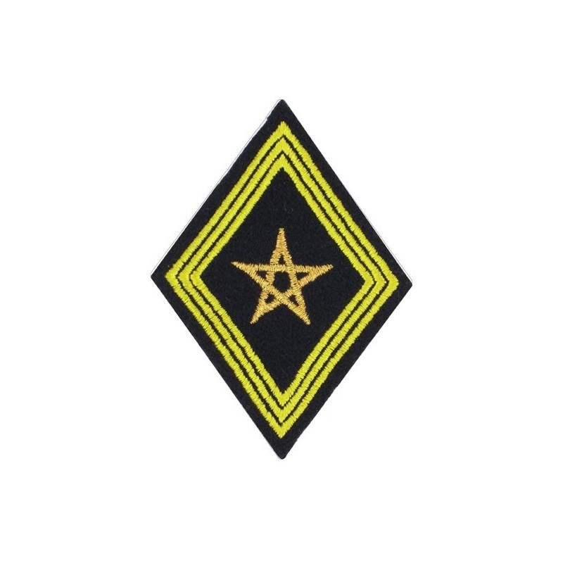 Ecusson de bras pour officier et sous-officier brodé or et jaune sur fond noir Spahis