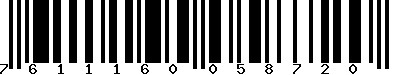 EAN-13 : 7611160058720